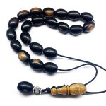 Κομπολόι από ξύλο Έβενου δίχρωμο EBO 9