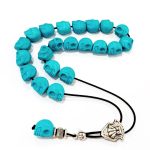 Κομπολόι από Χαολίτη Τυρκουάζ νεκροκεφαλή STO 7