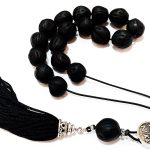 Αρωματικό κομπολόι από Μοσχοκάρυδο μαύρο με φούντα JUN 45