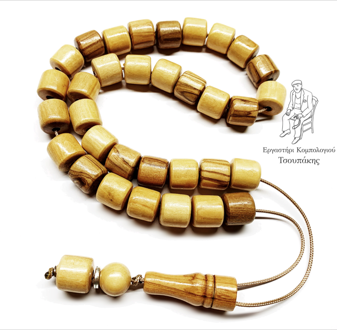 Κομπολόι 33άρι από Ξύλο Ελιάς