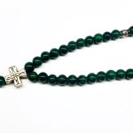 Προσευχητάρι 33 χάντρες από πράσινο Νεφρίτη CROS 5