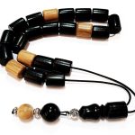 Κομπολόι από Έβενο και Ελιά EBO 23