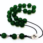 Κομπολόι από Γυαλί Τσεχίας πράσινο ματ STO 61