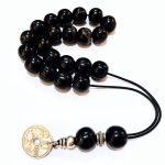 Κομπολόι από Κέρατο νεροβούβαλου μαύρο HOR 11