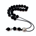 Κομπολόι από μαύρο Γυαλί Τσεχίας STO 57