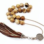 Κομπολόι από Απολιθωμένο ξύλο Ίασπις STO 43