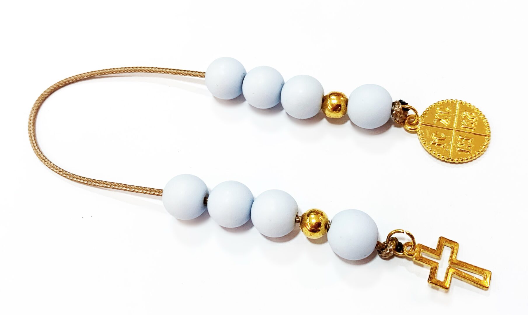 img_2883 Μπεγλέρι μπομπονιέρας από γαλαζια ρητίνη και χρυσές λεπτομέρειες BEG 139 - Image 1