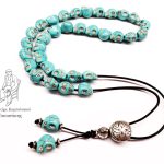 Κομπολόι 33άρι από Χαολίτη Τυρκουάζ νεκροκεφαλή STO 6