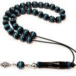 Κομπολόι 33άρι από Έβενο στολισμένο EBO 13