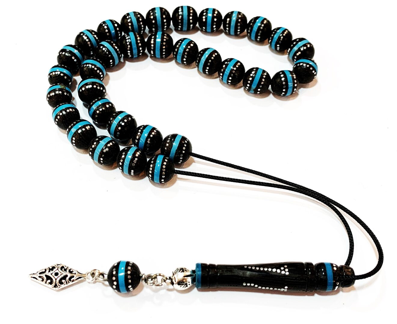 img_3811 Κομπολόι 33άρι από Έβενο στολισμένο EBO 13 - Image 1