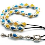 Κομπολόι από Κόκκαλο καμήλας στολισμένο με ένθετα  CB 5