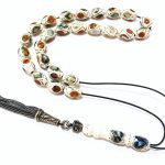 Κομπολόι από Ελεφαντόδοντο στολισμένο  ELE 225