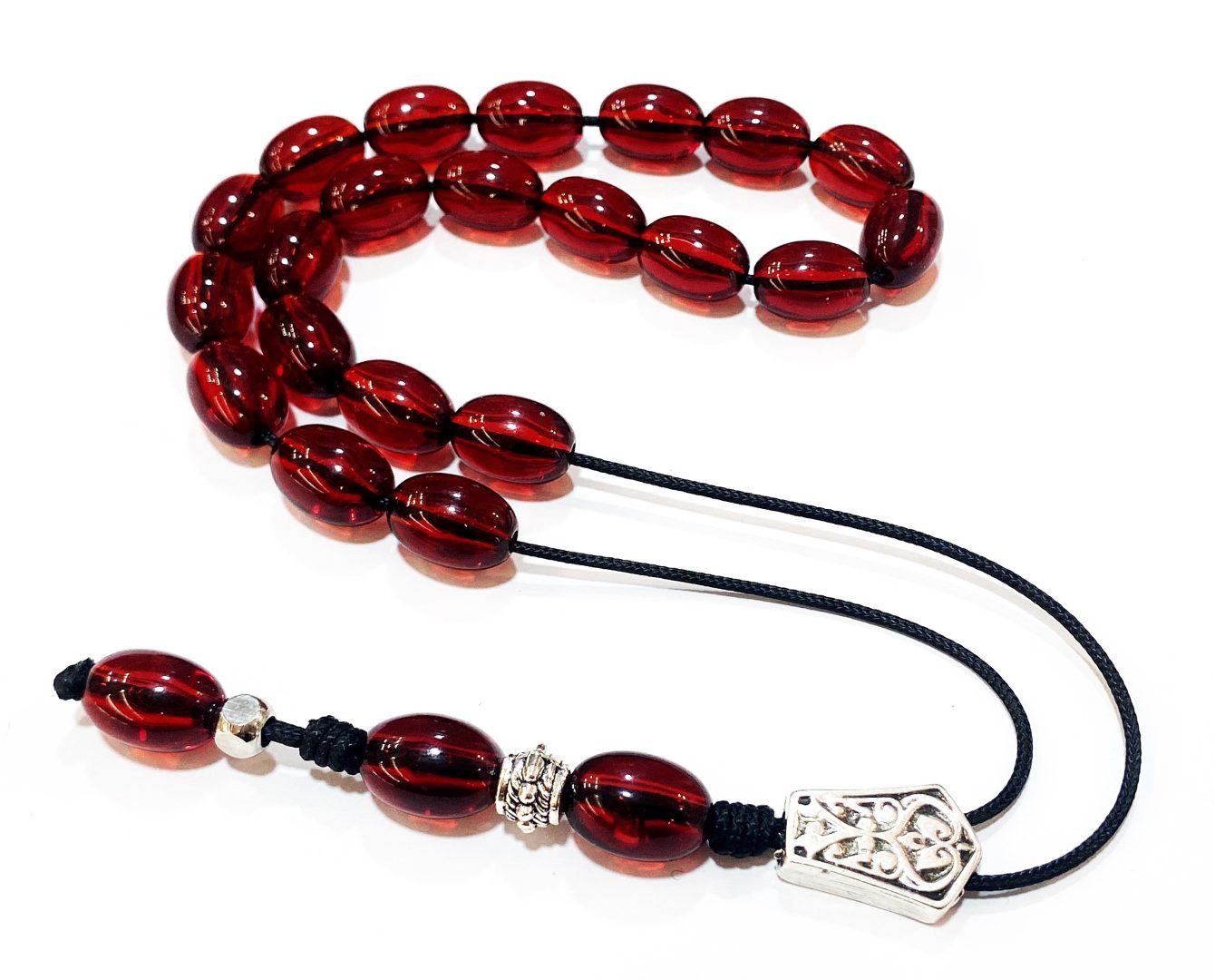 img_4395 Κομπολόι από Ρητίνη σε διαυγές κερασί χρώμα RIT 9 - Image 1