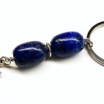 Μπρελόκ από Λάπις Λάζουλι και μέταλλο Τιμόνι ναυτικό KEY 32