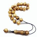 Κομπολόι από Ελληνικό ξύλο ελιάς στρογγυλό  GR 15