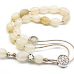 Κομπολόι από ημιπολύτιμο λίθο Χαλκηδόνιος κρακελέ STO 10