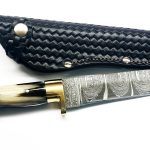 Δαμάσκηνο μαχαίρι με λαβή από δίχρωμο κέρατο KL 11