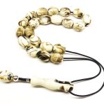 Κομπολόι από Ρητίνη κρέμ καφέ RIT 44