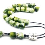 Κομπολόι από Ρητίνη πράσινο λευκό RIT 43