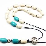 Κομπολόι από Χαολίτη λευκό και τυρκουάζ STO 85