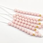 Κομπολόι μπομπονιέρας από Ρητίνη ροζ ματ MINI 25