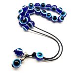 Κομπολόι από Ρητίνη σκούρο μπλε ματάκι RIT 3