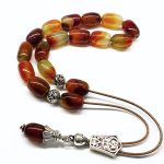 Κομπολόι από Αχάτη Καρνεόλη δίχρωμο STO 38