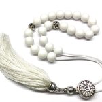 Κομπολόι από Ρητίνη λευκή με φούντα RIT 2