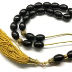 Κομπολόι από Έβενο με χρυσά στοιχεία EBO 38