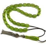 Κομπολόι 33άρι από Μαστίχα Αιγύπτου παλαιάς κοπής πράσινη διαυγές MAS 205