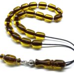 Κομπολόι από Μαστίχα Αιγύπτου νέας κοπής στο χρώμα του Κεχριμπαριού MAS 125