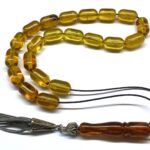 Κομπολόι από ατόφιο Κεχριμπάρι Βαλτικής διαυγές βαρελάκι AMB 220