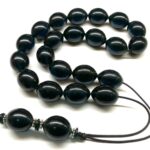 Κομπολόι από Μαστίχα Αιγύπτου νέας κοπής σκούρο πετρόλ MAS 275