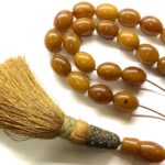 Συλλεκτικό παλιό κομπολόι από Μαστίχα σε κροκί χρώμα MAS 950