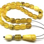 Κομπολόι 33άρι από ατόφιο Κεχριμπάρι Βασιλικό και Διαυγές AMB 765