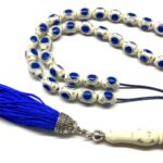 Κομπολόι 33άρι από Κόκκαλο καμήλας στολισμένο με ένθετα CB 1