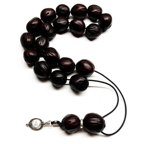 Αρωματικό κομπολόι από μοσχοκάρυδο σκούρο μπορντό