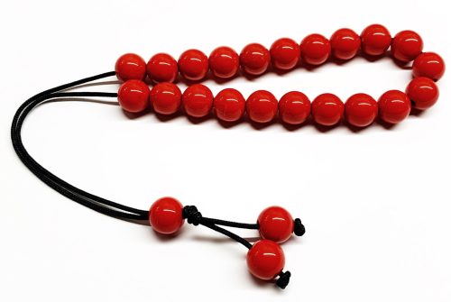 Κομπολόι μπομπονιέρας από Ρητίνη κόκκινη