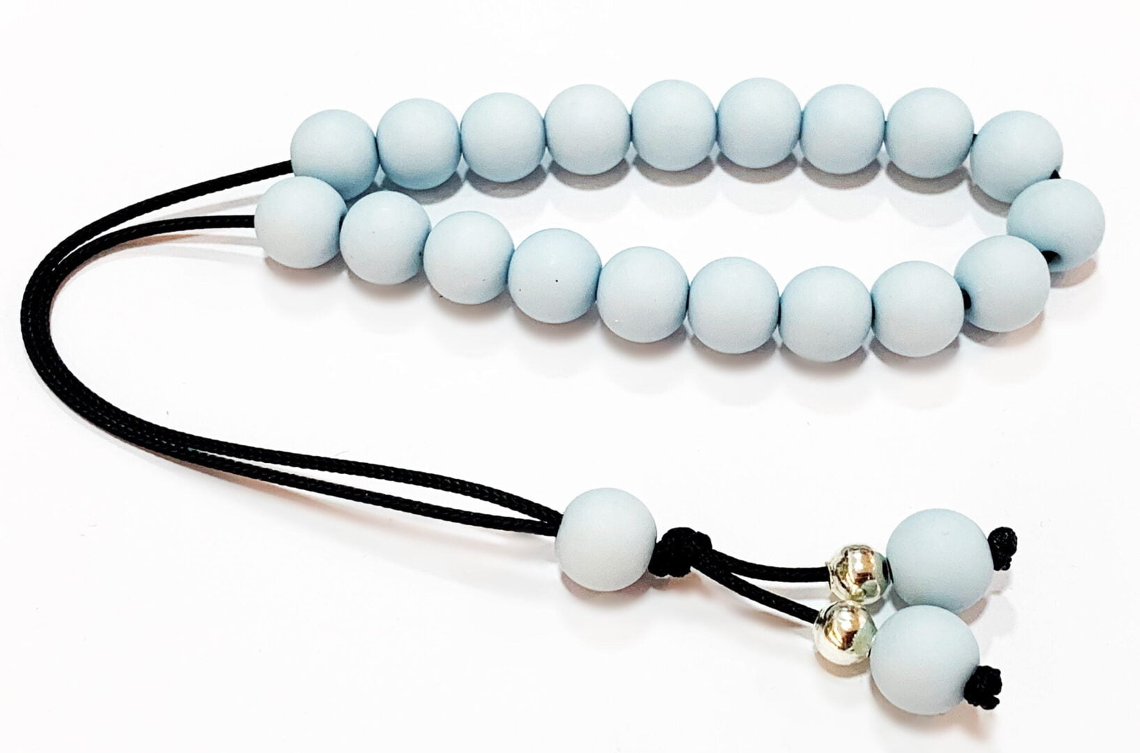 Κομπολόι μπομπονιέρας από Ρητίνη γαλάζιο ματ