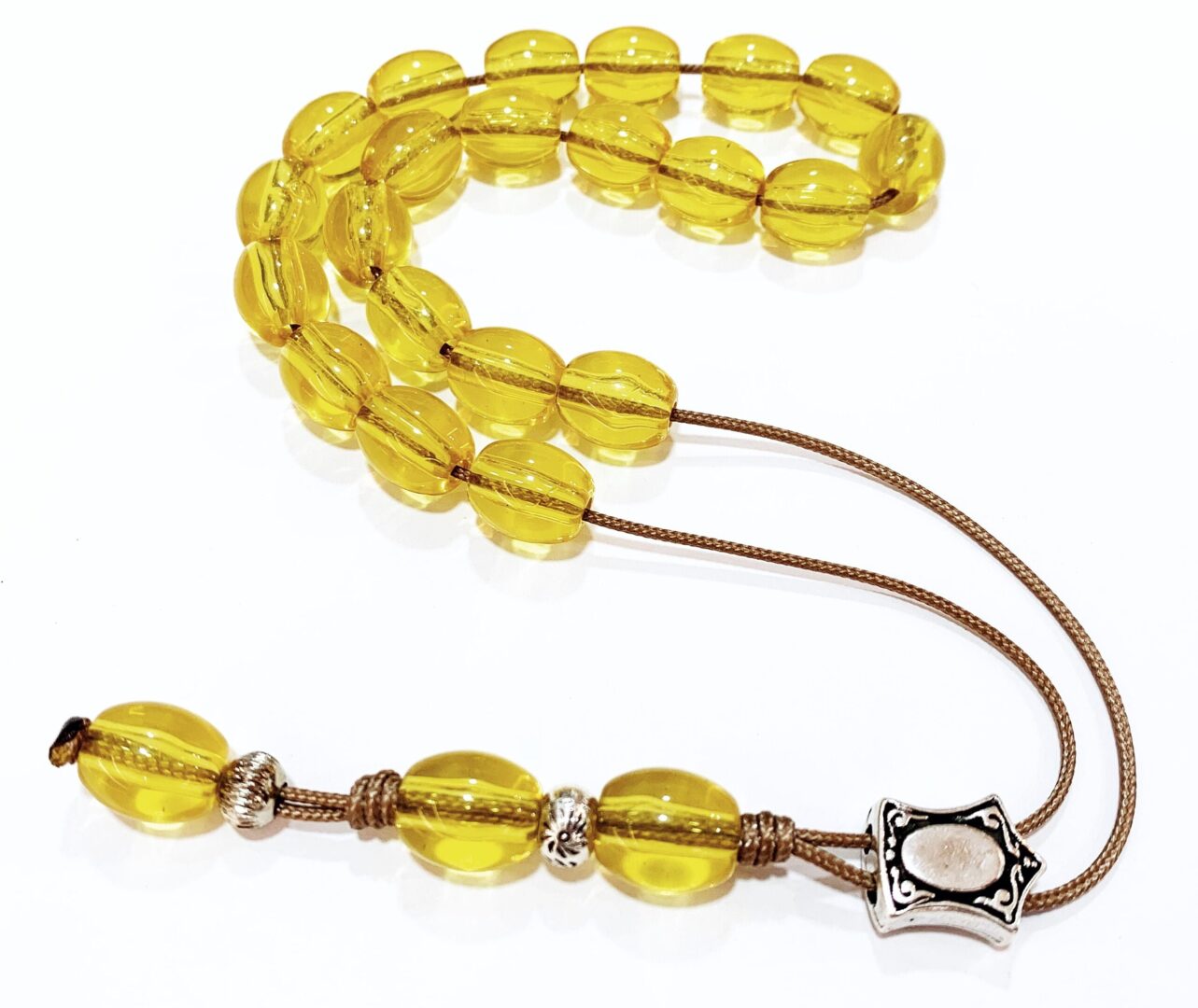 Κομπολόι από Ρητίνη στο χρώμα του κεχριμπαριού